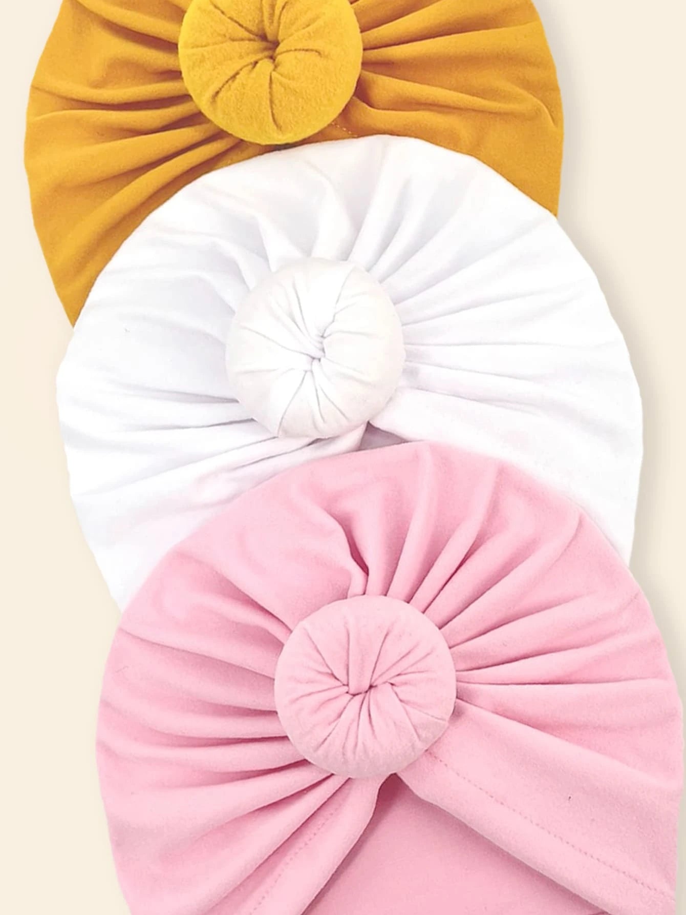 Turban bébé chapeau unicolore à ruché