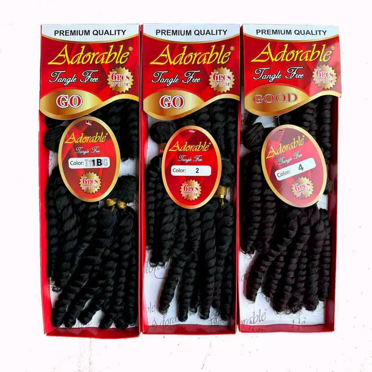 Mèches à tresser Adorable GO – Ondulations Loose Wave, 6 pièces
