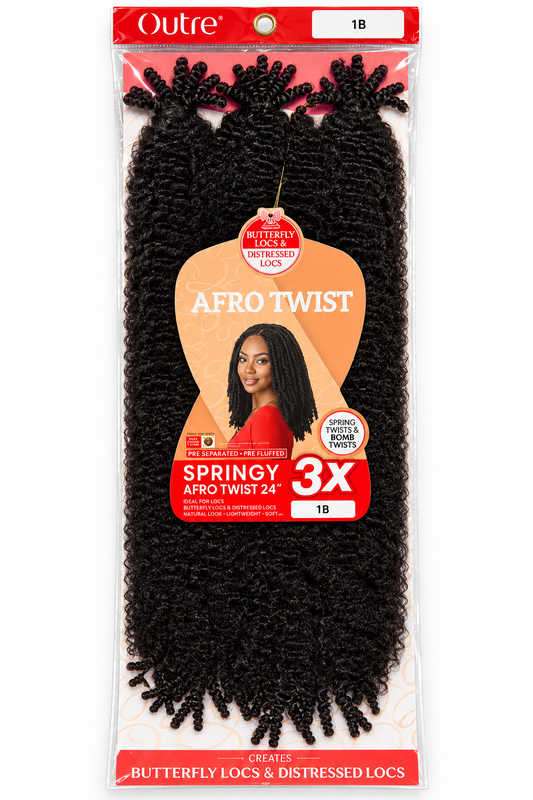 Mèches Afro Twist 3X 24 pouces – Springy Afro Twist pour Butterfly Locs et coiffures protectrices