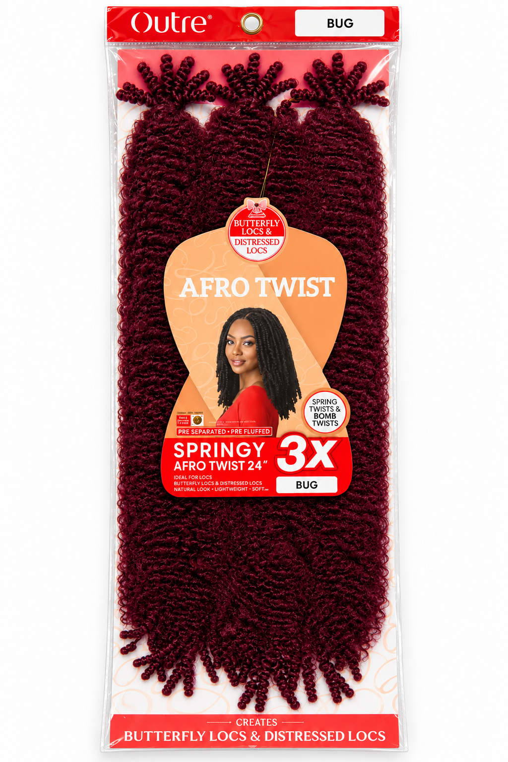 Mèches Afro Twist 3X 24 pouces – Springy Afro Twist pour Butterfly Locs et coiffures protectrices