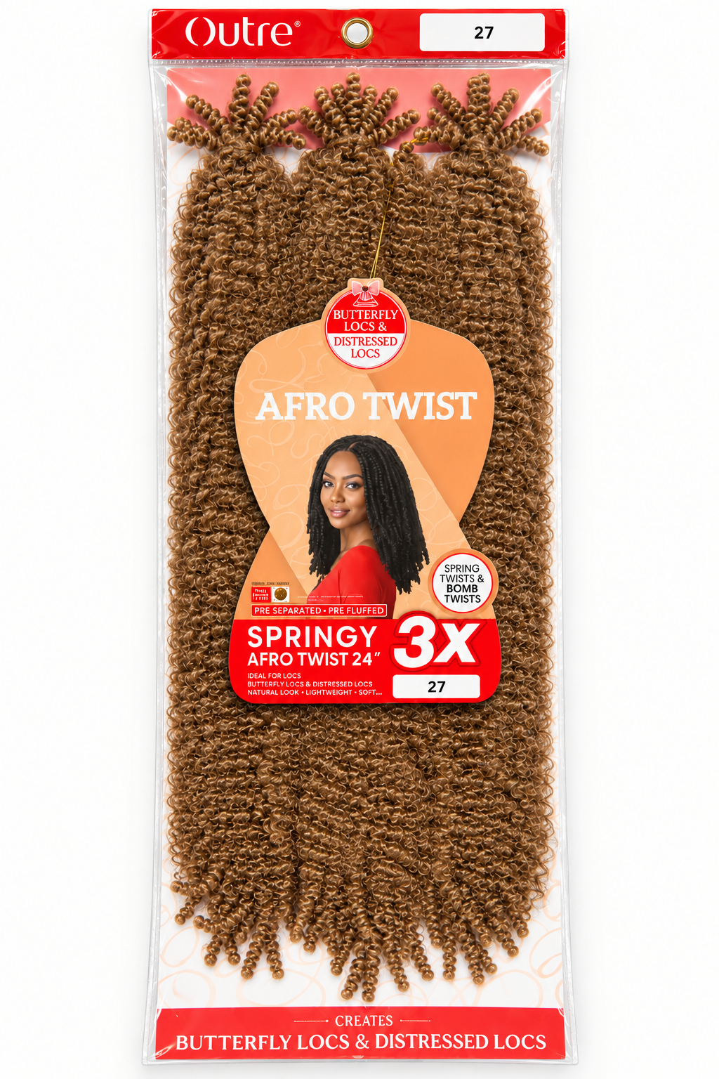 Mèches Afro Twist 3X 24 pouces – Springy Afro Twist pour Butterfly Locs et coiffures protectrices