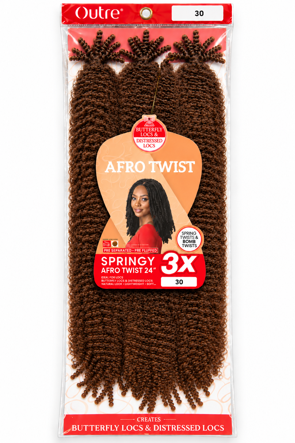 Mèches Afro Twist 3X 24 pouces – Springy Afro Twist pour Butterfly Locs et coiffures protectrices