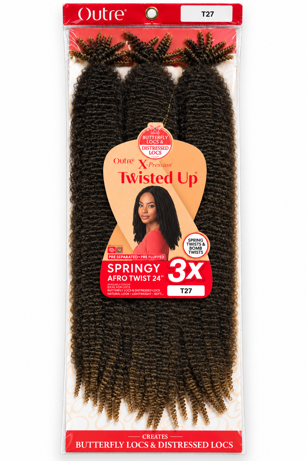 Mèches Afro Twist 3X 24 pouces – Springy Afro Twist pour Butterfly Locs et coiffures protectrices