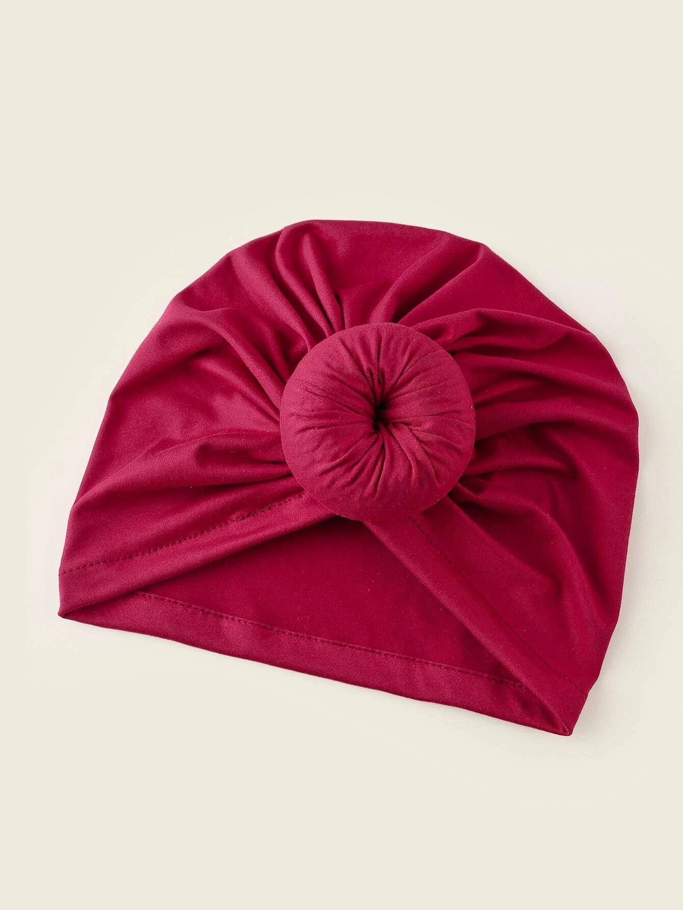 Turban unicolore Rouge foncé