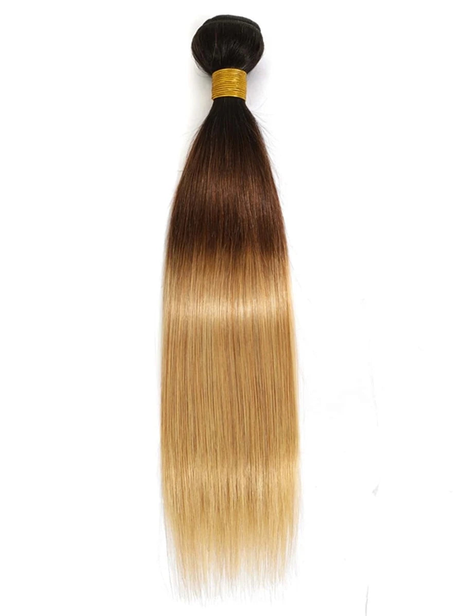 Tissage de cheveux humains longs droits dégradés 130% 22 pouces