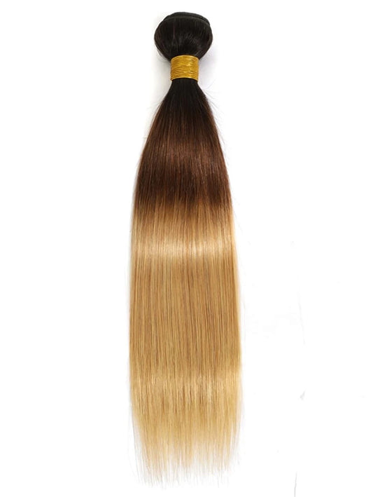 Tissage de cheveux humains longs droits dégradés 130% 22 pouces