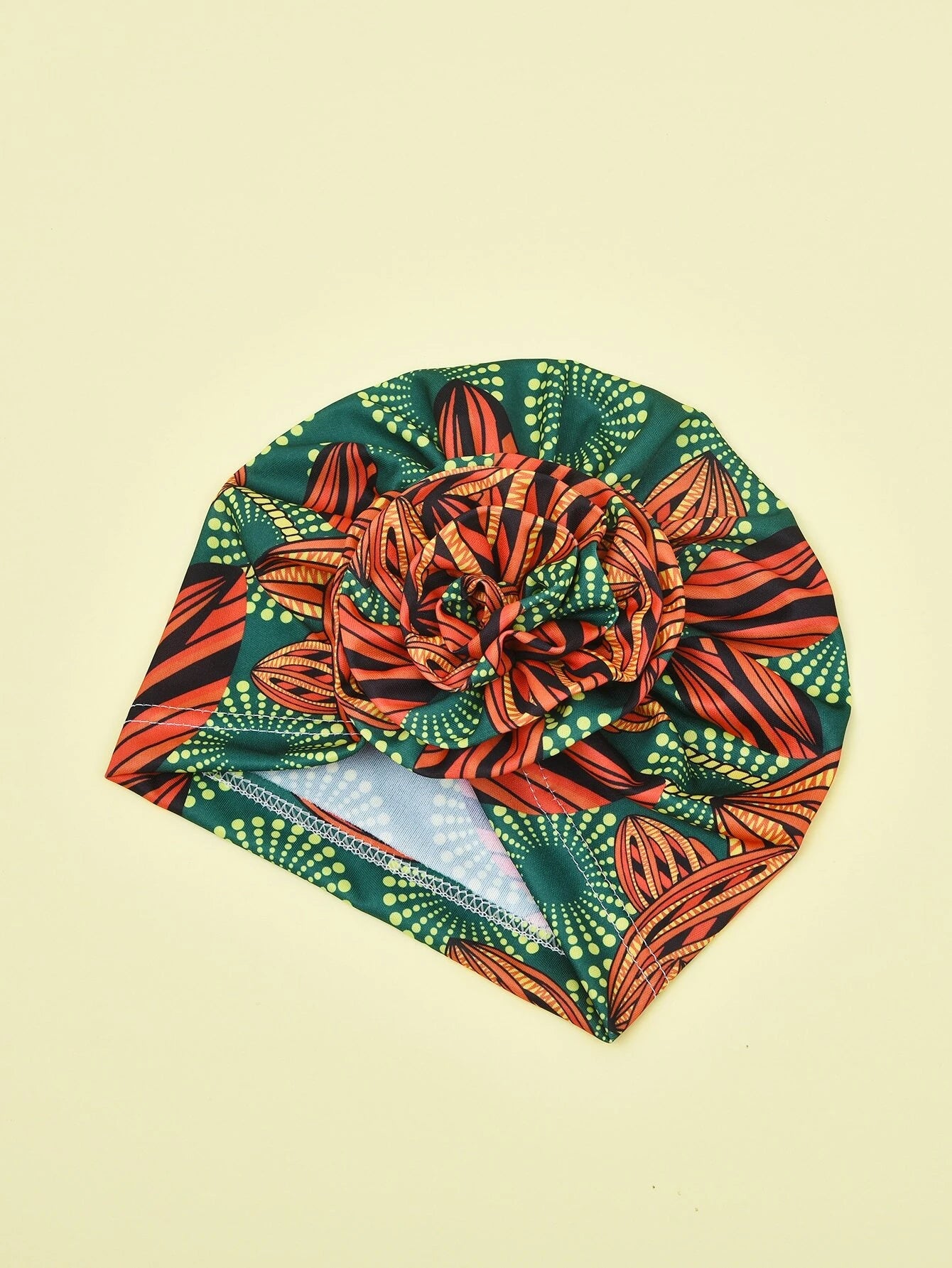 Turban à imprimé géométrique