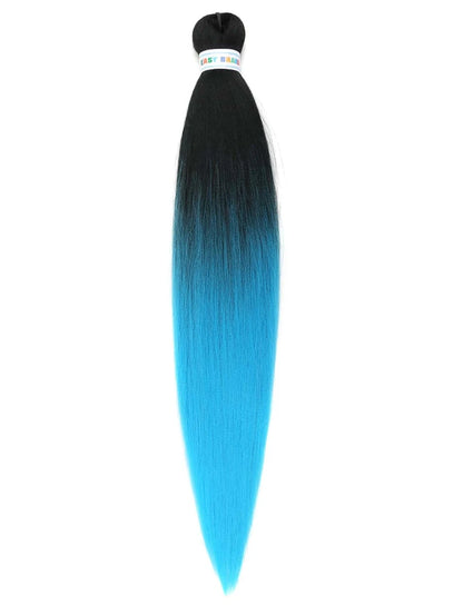 Tresse de cheveux synthétiques longue et droite ombrée