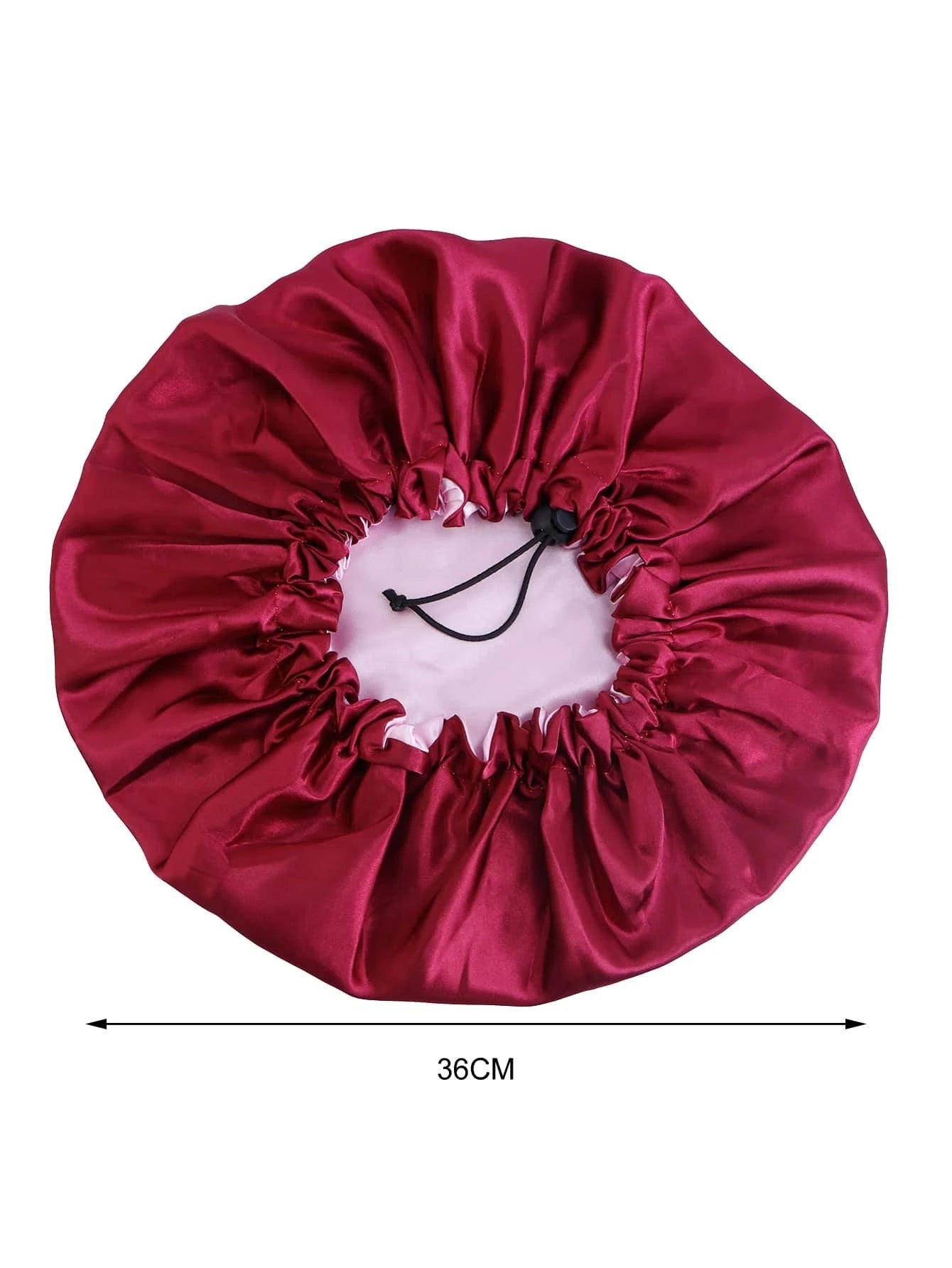 Bonnet de cheveux à ruché unicolore en satin