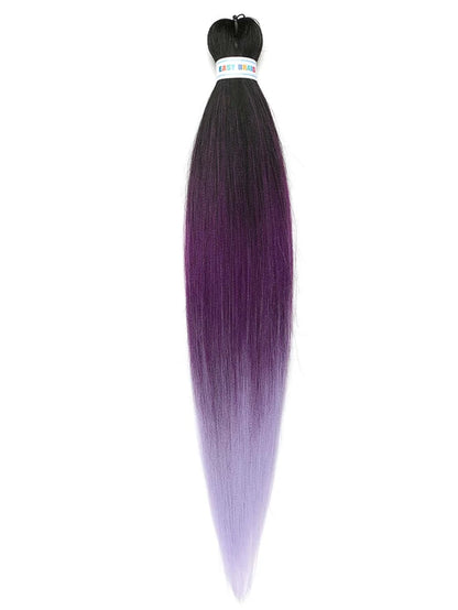 Tresse de cheveux synthétiques longue et droite ombrée
