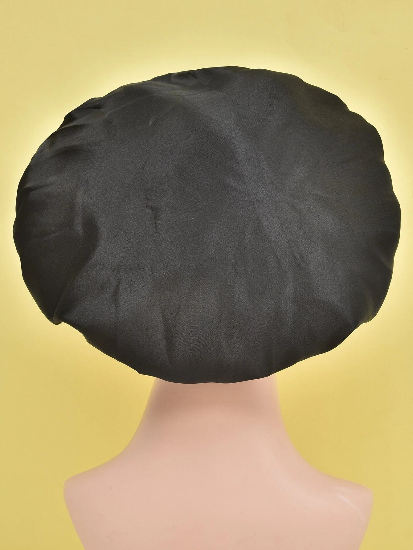 Bonnet de cheveux à ruché unicolore en satin