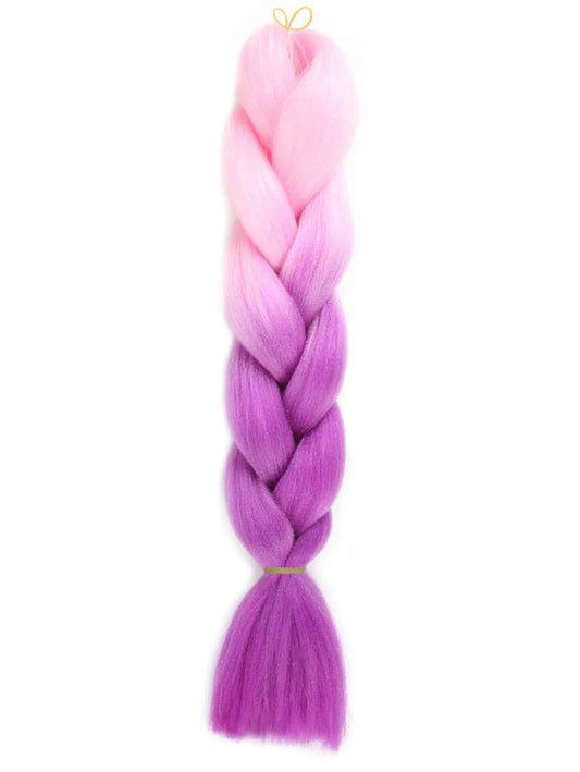 Extensions tresse de cheveux synthétiques dégradé long
