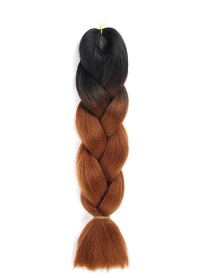 Extensions tresse de cheveux synthétiques dégradé long