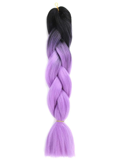 Extensions tresse de cheveux synthétiques dégradé long