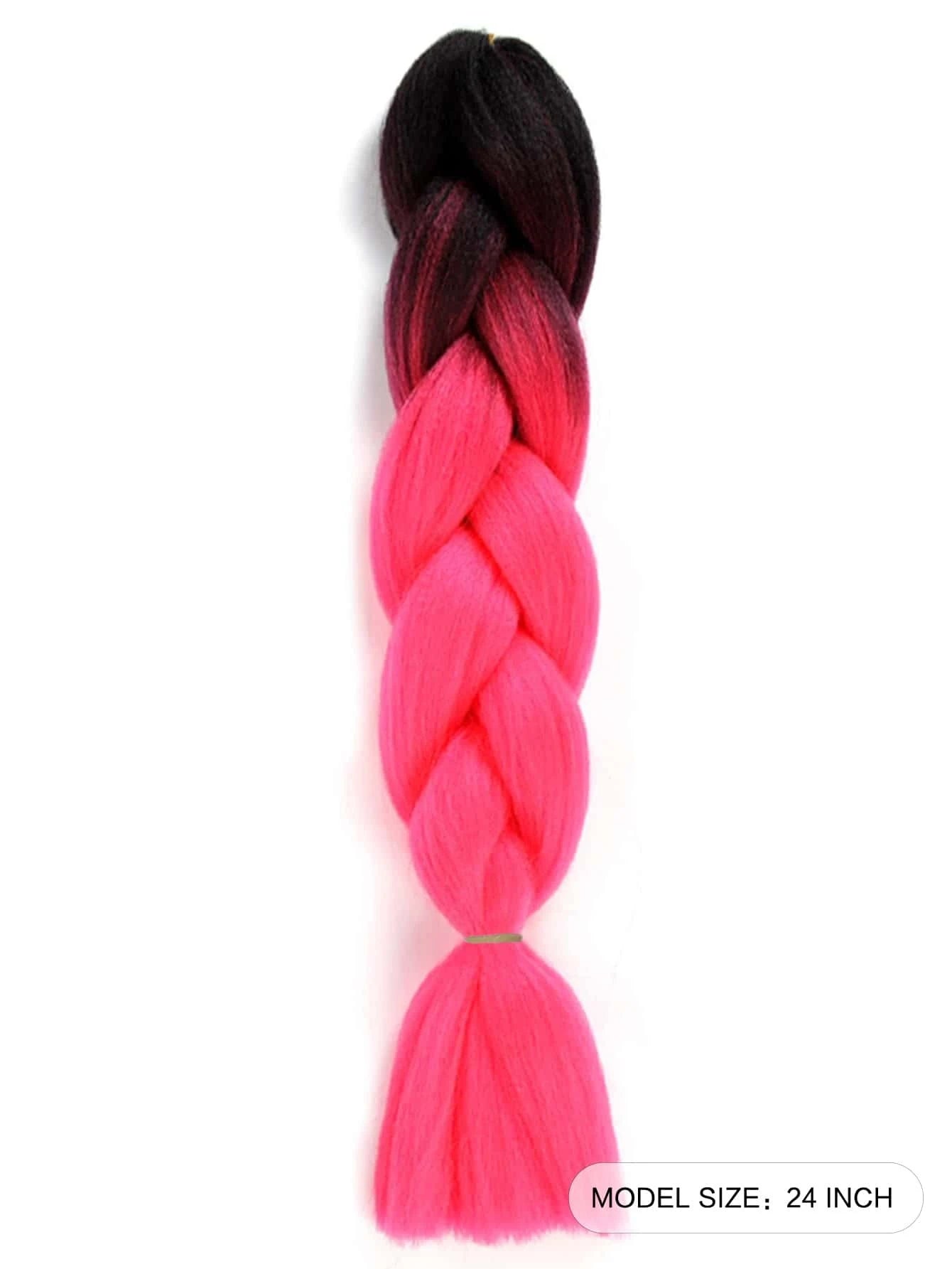 Extensions tresse de cheveux synthétiques dégradé long