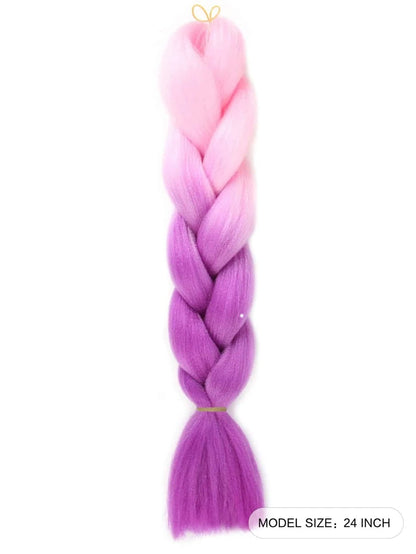 Extensions tresse de cheveux synthétiques dégradé long