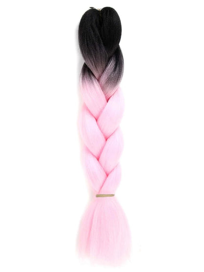 Extensions tresse de cheveux synthétiques dégradé long