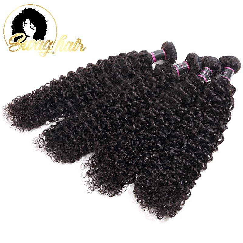 Extensions de cheveux brésiliens, mèches Jerry Curl, tissées, naturelles, non traitées, épaisses, 8 à 28 pouces