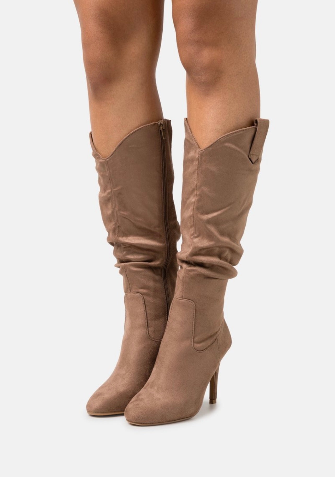 Anna Field Bottes a talon aiguille beige